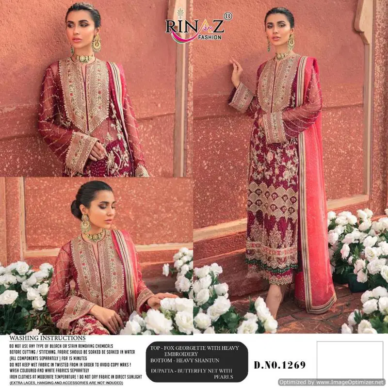 Rinaz Blockbuster Hitz 18 Georgette Festive Wear Heavy Pakistani Salwar Kameez Collection